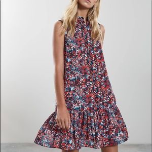 NEW Reiss London Drop Hem Floral Print Dress 8